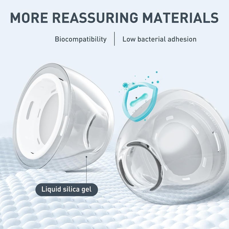 Vsagier 4 Pairs Clear Replacement Ear Tips for AirPods Pro 1&2 Replacement Ear Tips - Liquid Silicone Ultra-Soft & Cleaner Pen, Noise Reduction Holes & Built-in Dust Guard Screen (XS/S/M/L) - Image 2